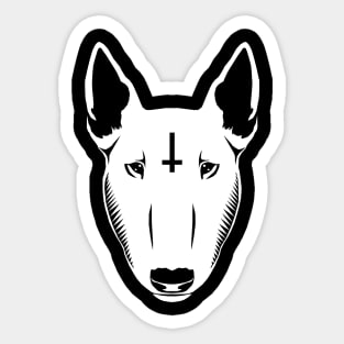 Bull Terrier Anti Christ Sticker